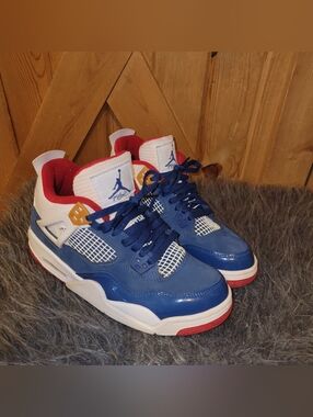 Air Jordan 4 Retro GS Messy Room Youth Size 7Y Blue Red DR6952-400